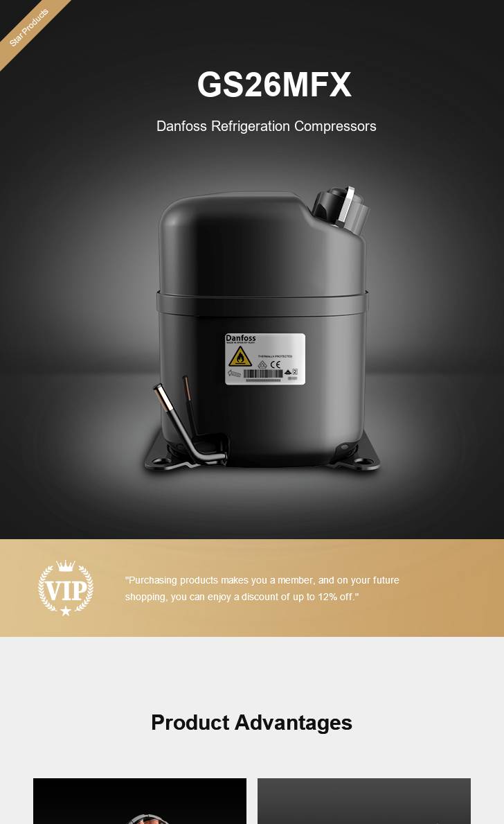 Danfoss Compressor GS26MFX, technical parameters pdf, structure diagram